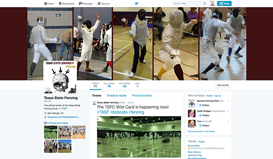 Fencing Club Twitter